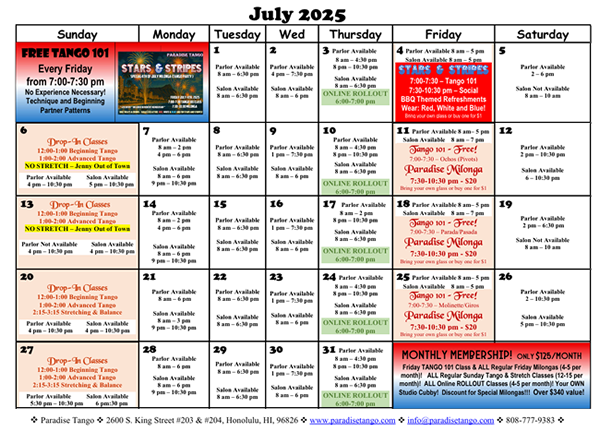 July 2025 Caledar